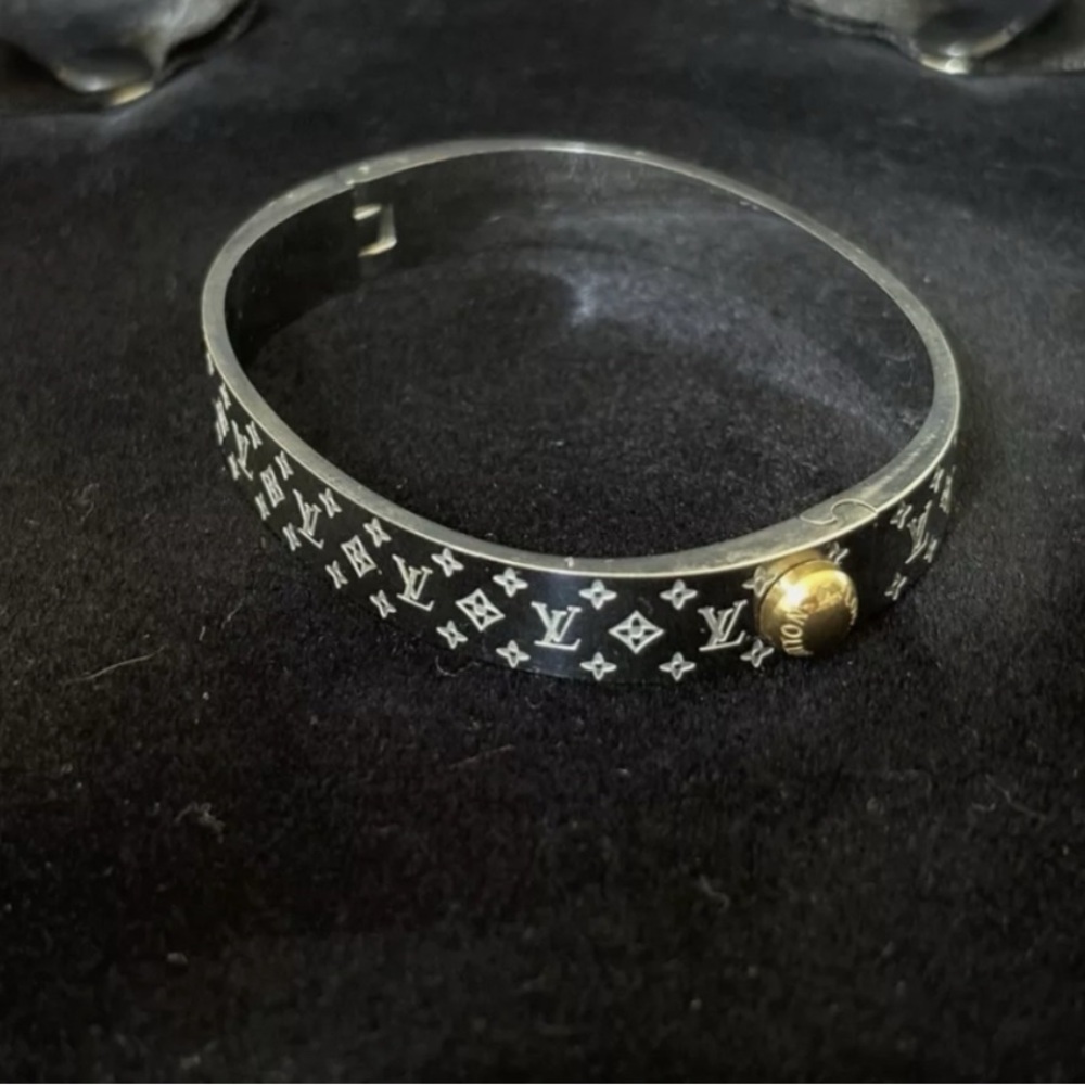 Authentic Louis Vuitton Silver cuff bangle bracelet